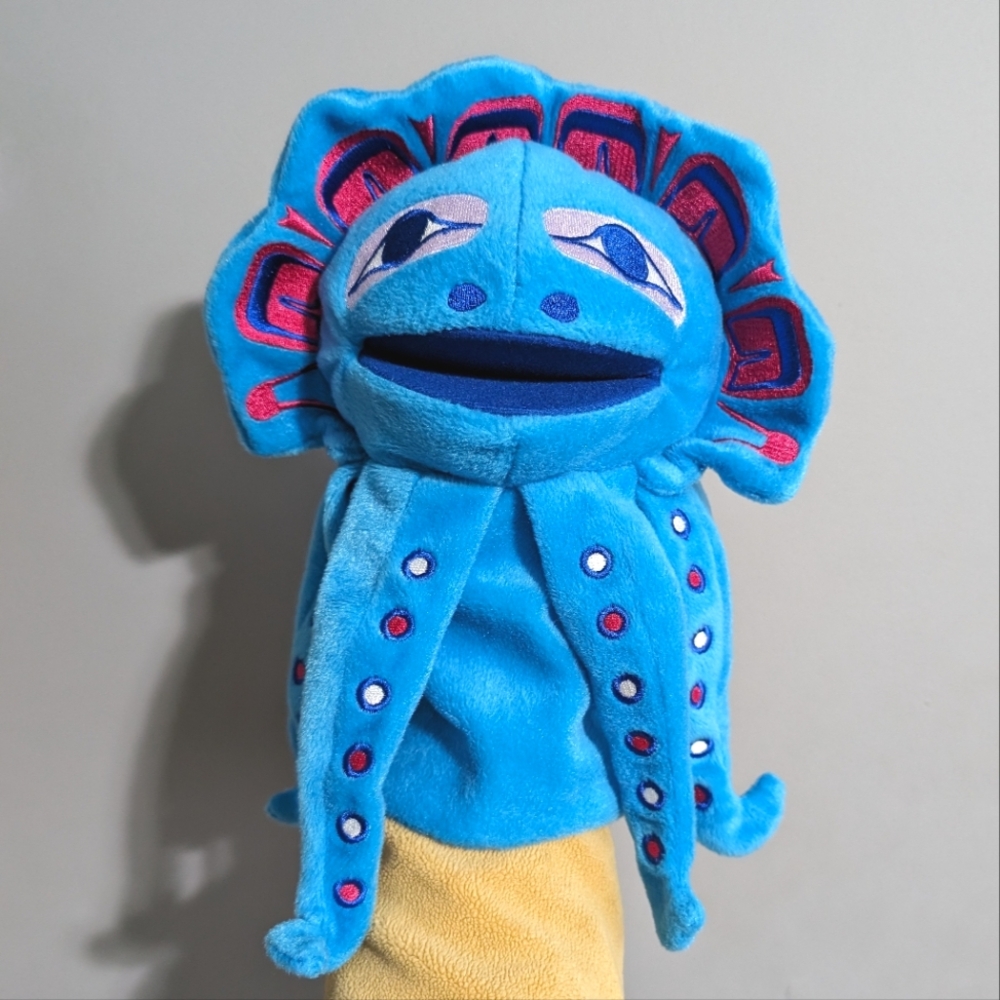 Native Northwest Magic the Octopus puppet Indigenous plush toy